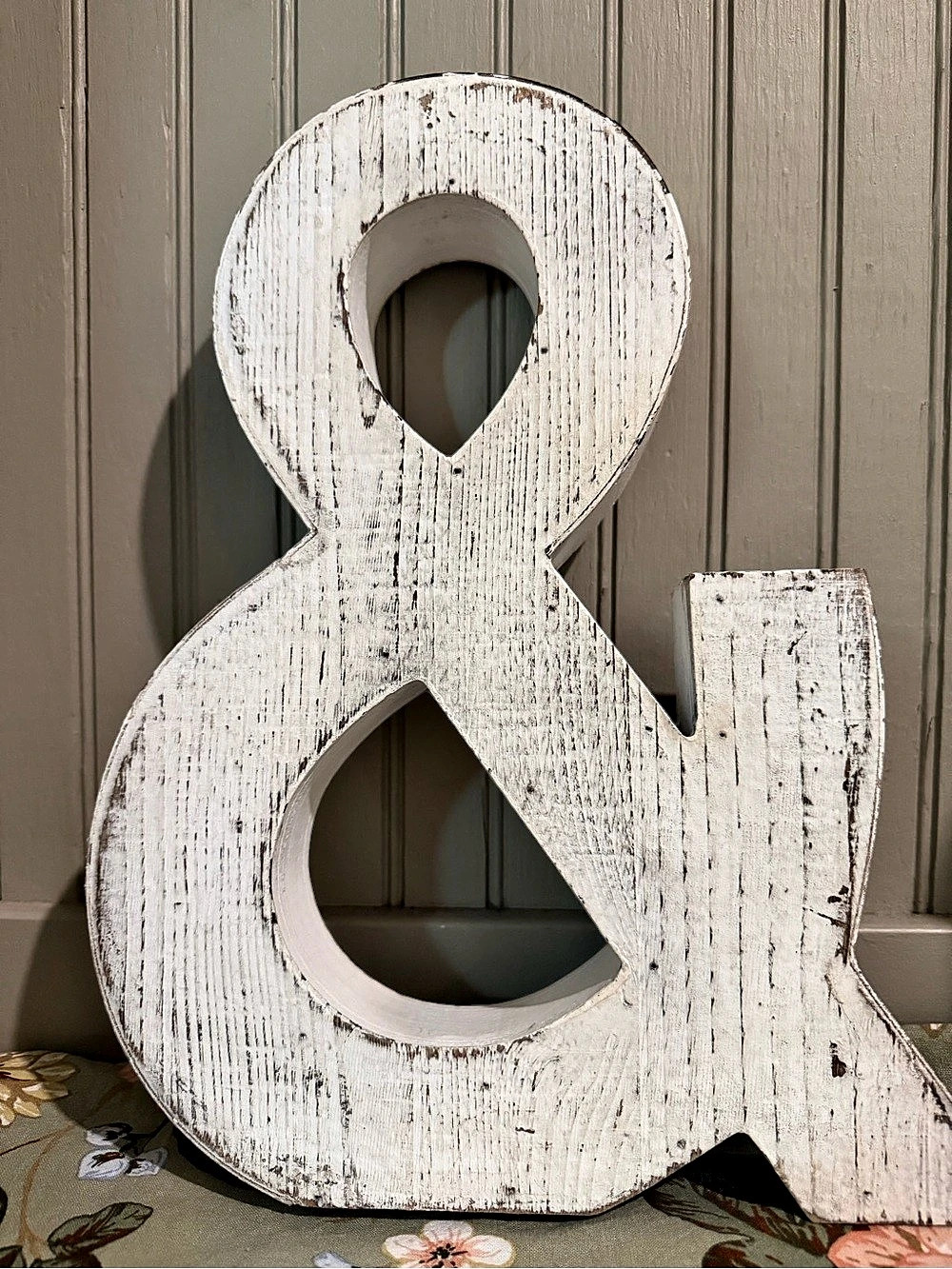 White Ampersand Home Decor